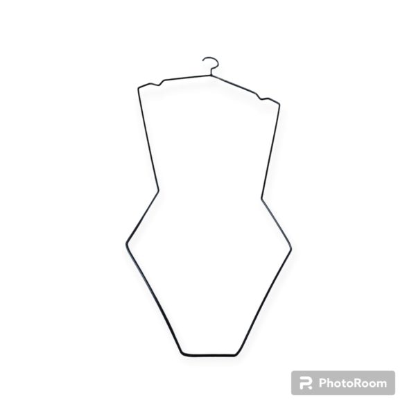 Percha silueta de alambre sin busto