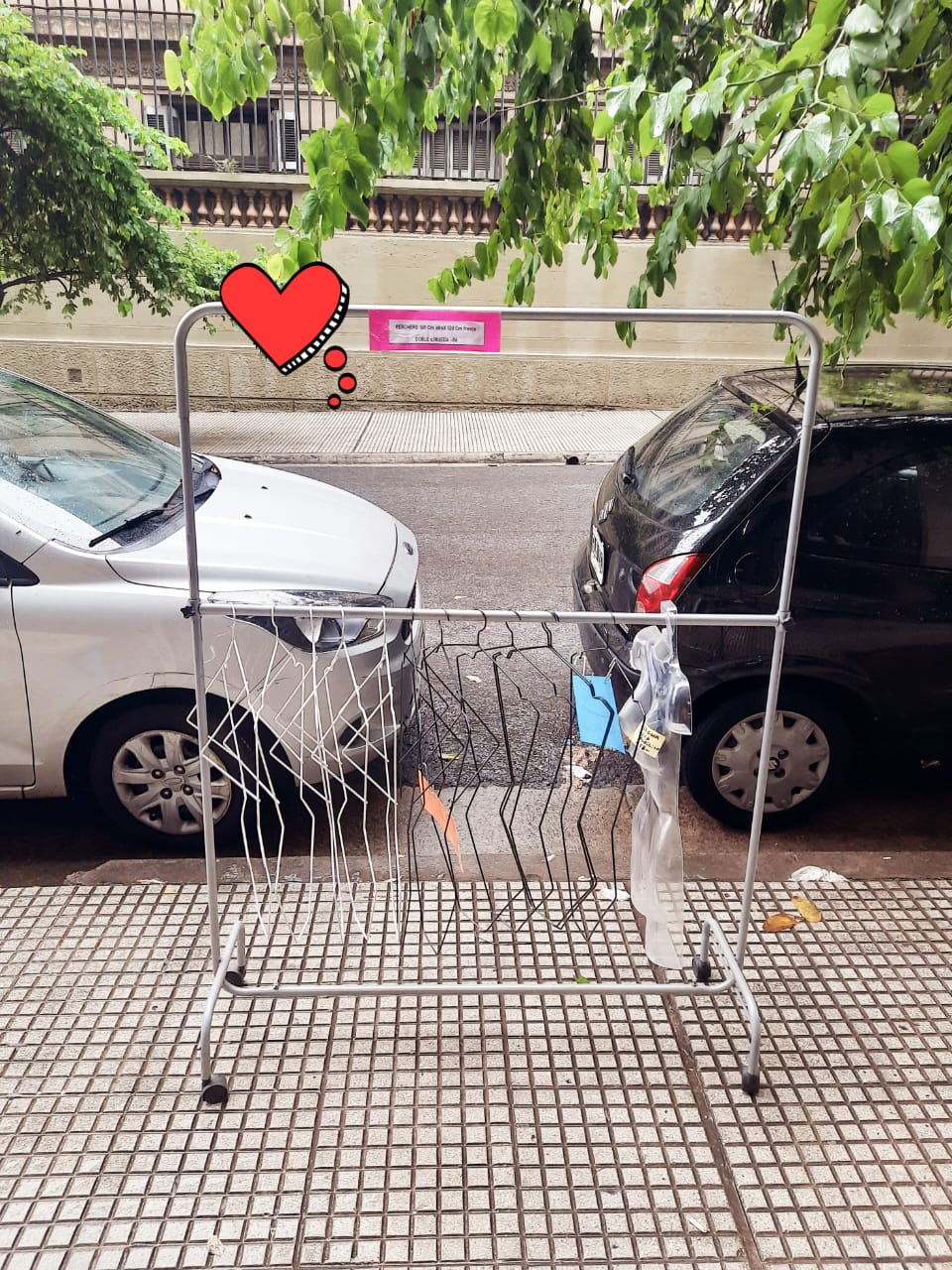 Perchero doble con ruedas 1,6 Mts x 1,2 Mts